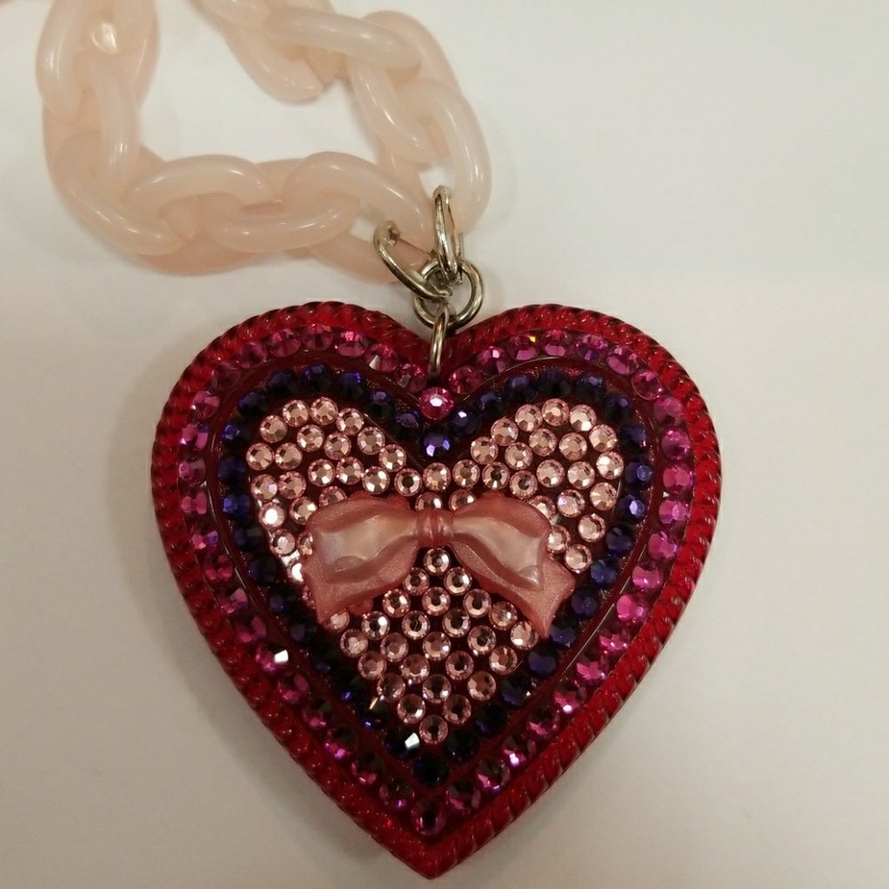Original Tarina Tarantino Pink Heart Necklace